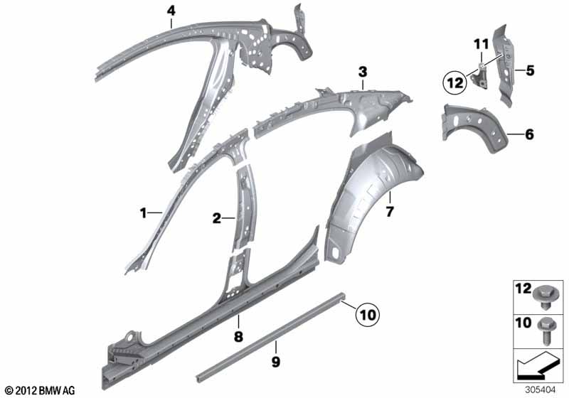 Genuine BMW 41217313103 Reinforcement, Bracket, Open Assist, Lf (Inc. 750i, 750LiX 4.0 & 750LiX 4.4) | ML Performance EU Car Parts