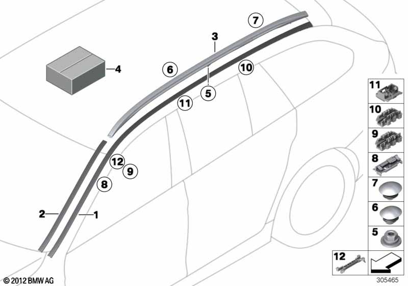 Roof moulding/Roof rail