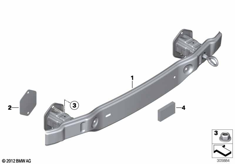 Genuine BMW 51127285516 F22 Carrier, Bumper Rear (Inc. 228iX, M2 & 230iX) | ML Performance EU Car Parts