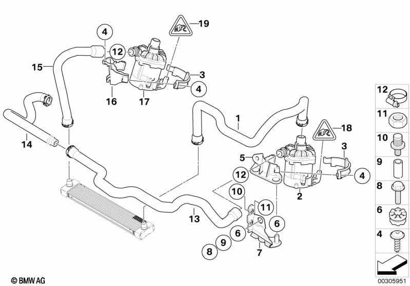 Genuine BMW 17127589736 E70 E71 Coolant Hose (Inc. X5 M & X6 M) | ML Performance EU Car Parts