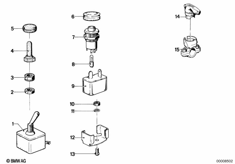 Genuine BMW 63171352684 Switch (Inc. R90/6, R50/5 & R60/6) | ML Performance EU Car Parts