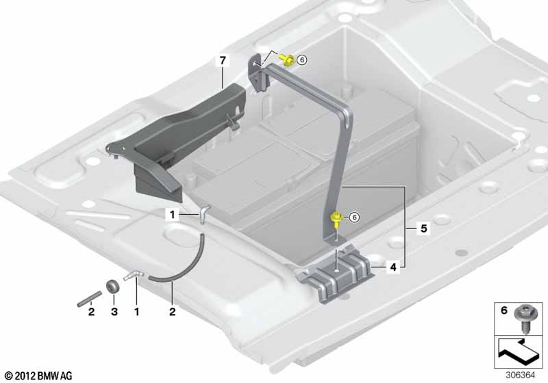 battery holder and mounting parts