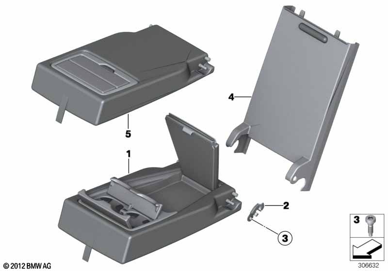 Rear seat center armrest