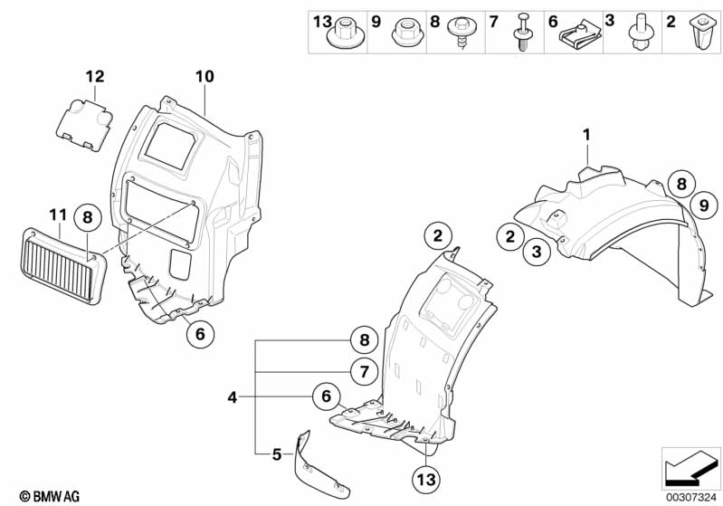 Genuine BMW 51718051596 E82 Cover, Wheell Housing, Front Right (Inc. M Coupé) | ML Performance EU Car Parts