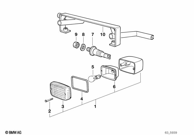 Genuine BMW 63231244820 Bracket Rear (Inc. R 100 R) | ML Performance EU Car Parts