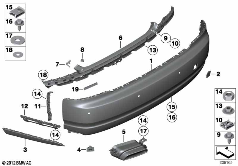 Genuine BMW 51127239681 RR4 RR5 RR6 Trim, Exhaust End Pipe, Left (Inc. Dawn, Ghost & Ghost EWB) | ML Performance UK Car Parts
