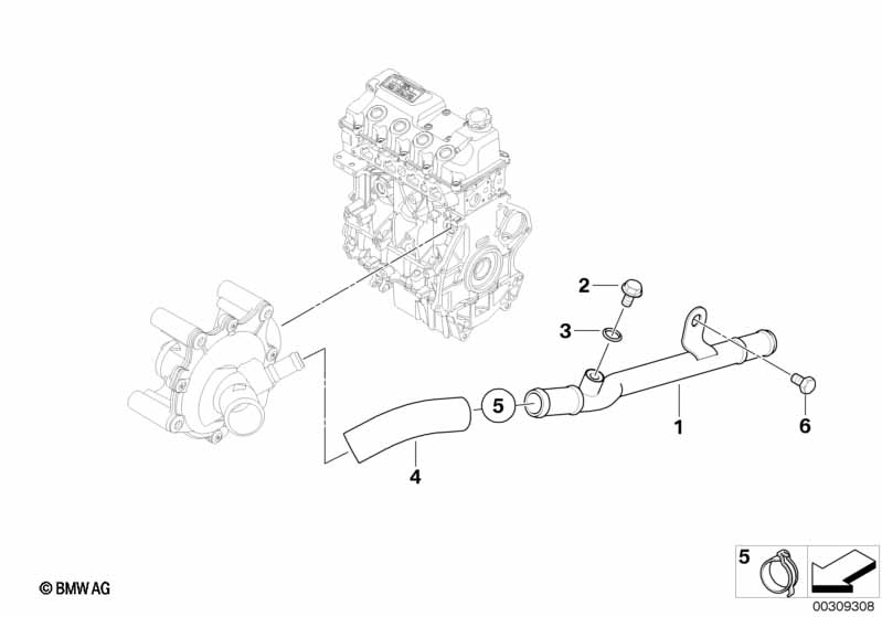Genuine BMW 11537509199 R53 Hose Connection (Inc. Cooper S & Coop.S JCW GP) | ML Performance UK Car Parts