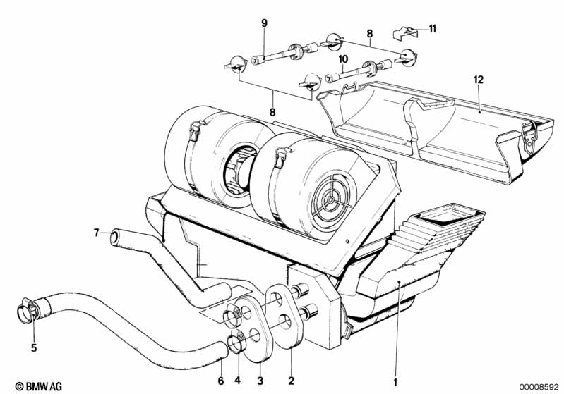 Air cond.syst.-control shaft/covering