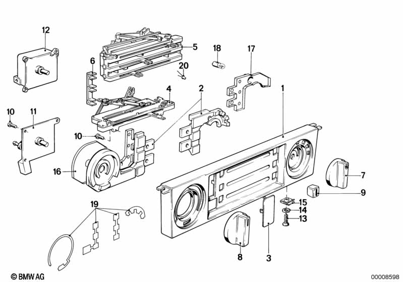 Genuine BMW 64111373214 E28 E24 Control Unit KLIMA (Inc. 518i, 524td & 528e) | ML Performance EU Car Parts