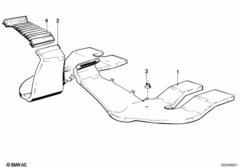 Rear heater duct