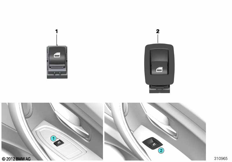 Switch,power window passenger side/rear