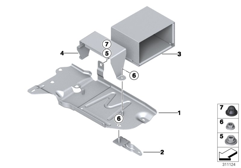 Genuine BMW 61217646100 Bracket (Inc. 530d 155kW, 535d & 535i) | ML Performance UK Car Parts