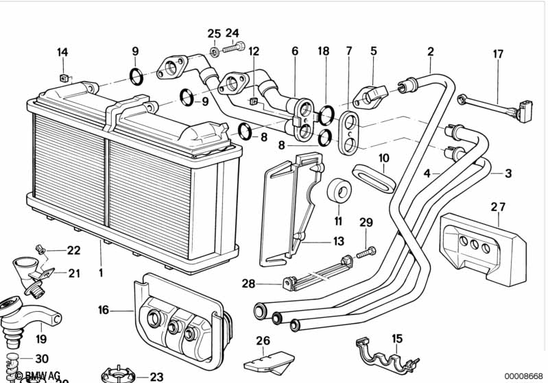 Radiator,automatic air condit./microfilt