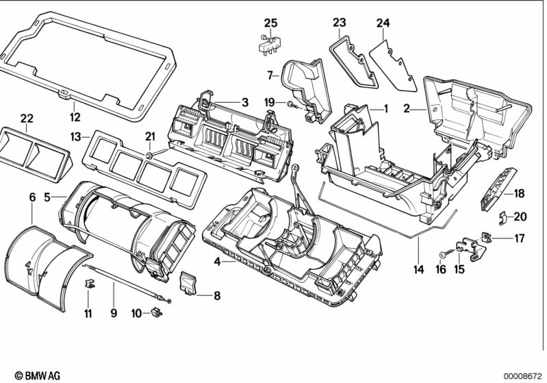 Housing parts automatic air conditioning