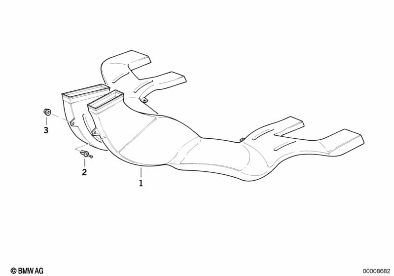 Rear heater duct