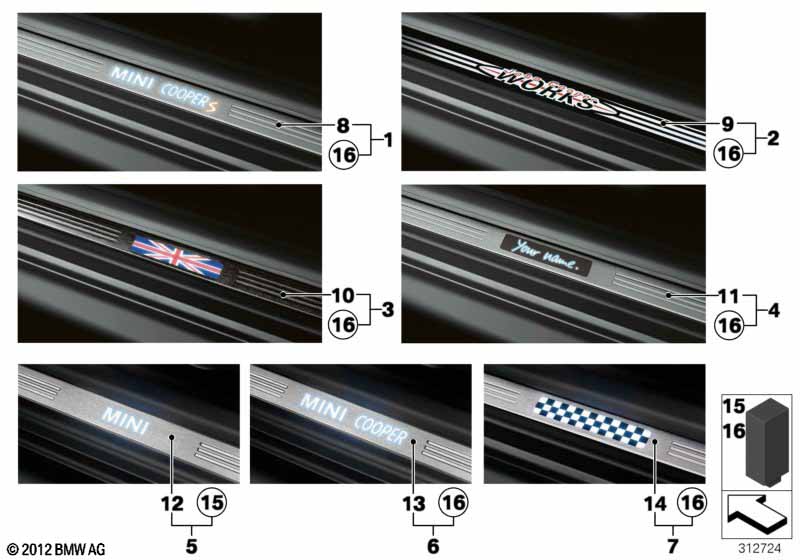 Illuminated door sill strip retrofit kit