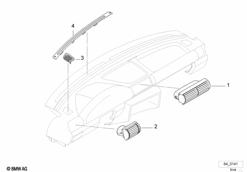 Genuine BMW 64228185729 E36 Covering Defroster Nozzle Left ANTHRAZIT (Inc. 316i 1.9) | ML Performance UK Car Parts