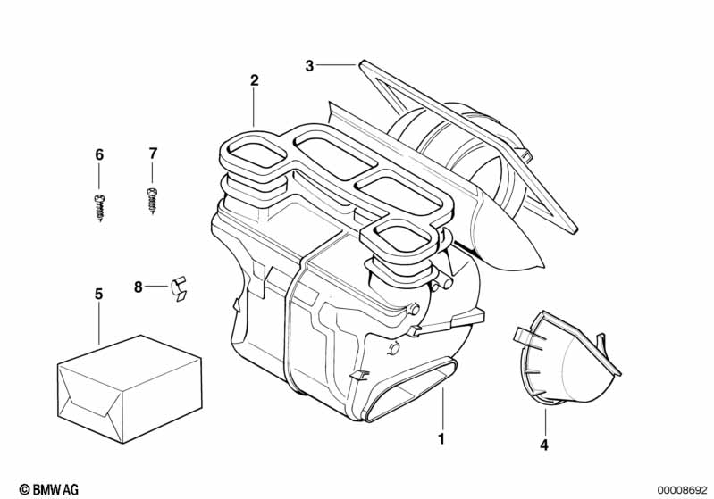 Housing parts, heater Behr