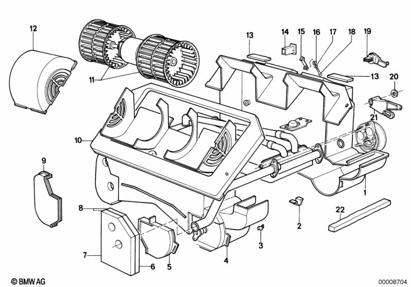Housing parts, heater Behr
