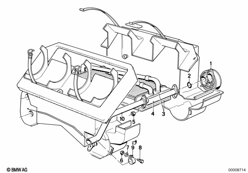 Heater radiator/mounting parts