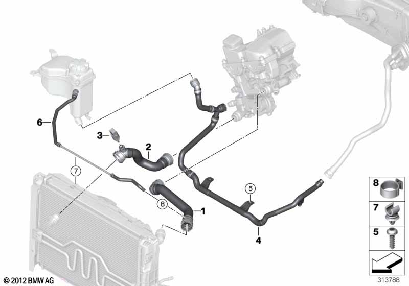 Genuine BMW 34321156893 E92 F03 (F Hose Clamp 13,2-15,7 (Inc. 520i, 750i & 318i) | ML Performance EU Car Parts