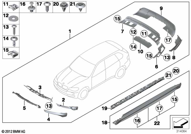 Genuine BMW 51110413817 E70 Trim Piece, Right Front ERSATZ (Inc. X5 3.0sd, X5 3.5d & X5 4.8i) | ML Performance UK Car Parts