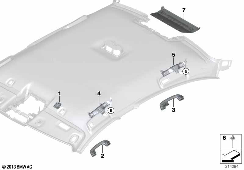 Mounting parts, roof antenna