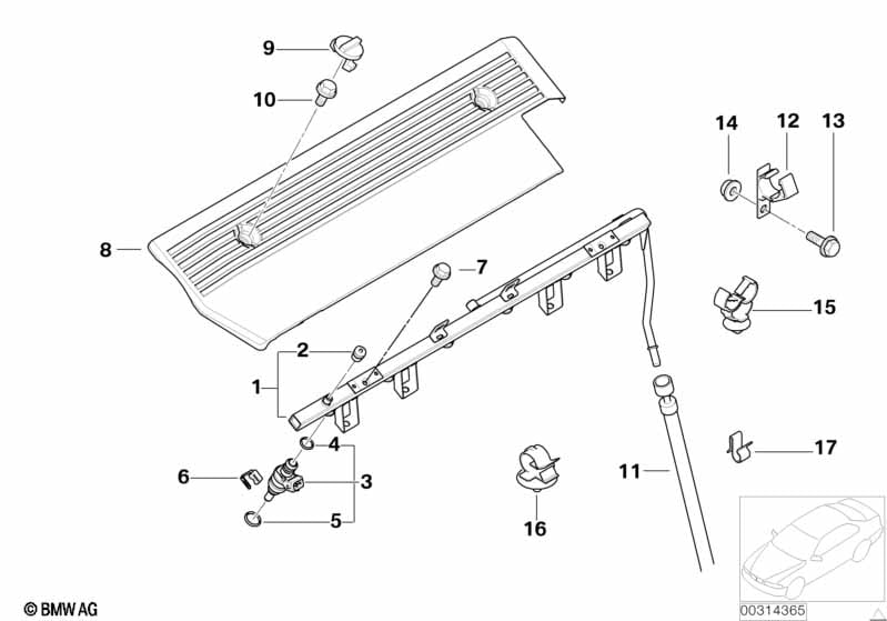 Valves/Pipes of fuel injection system