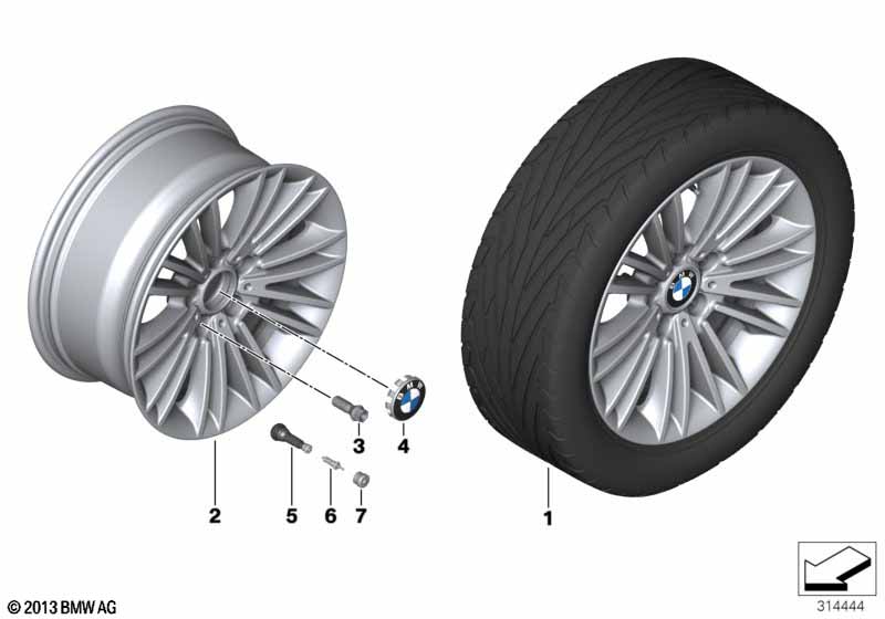 BMW LA wheel Multi-Spoke 456 - 17''