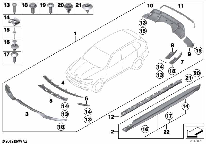 Genuine BMW 51777171003 F16 E72 M Clip (Inc. X6 50iX 4.0, Hybrid X6 & X5 4.8i) | ML Performance UK Car Parts