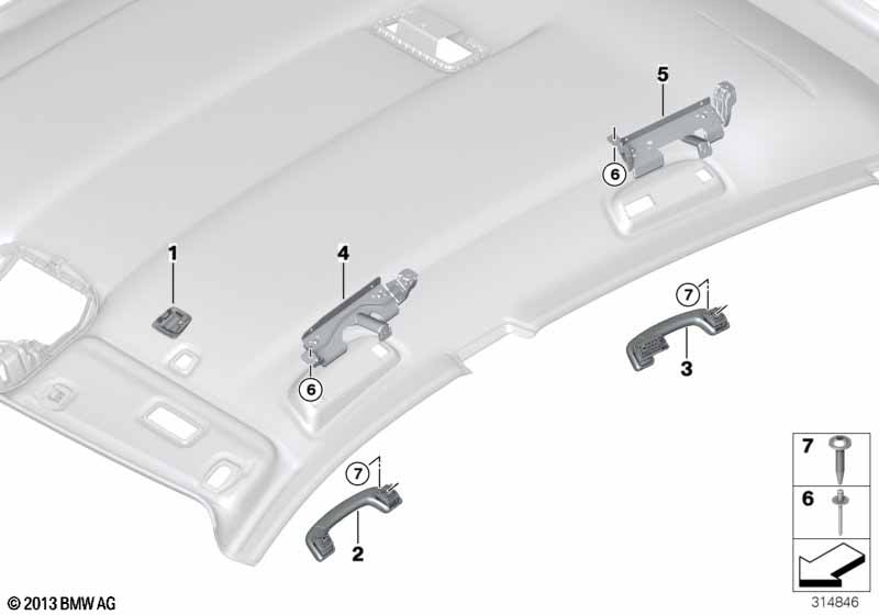 Mounting parts, roof antenna