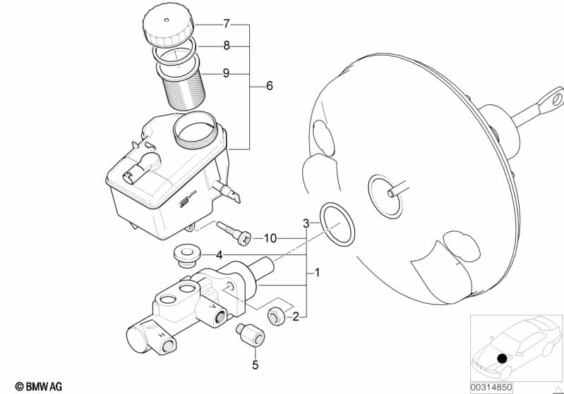 Brake master cylinder/expansion tank