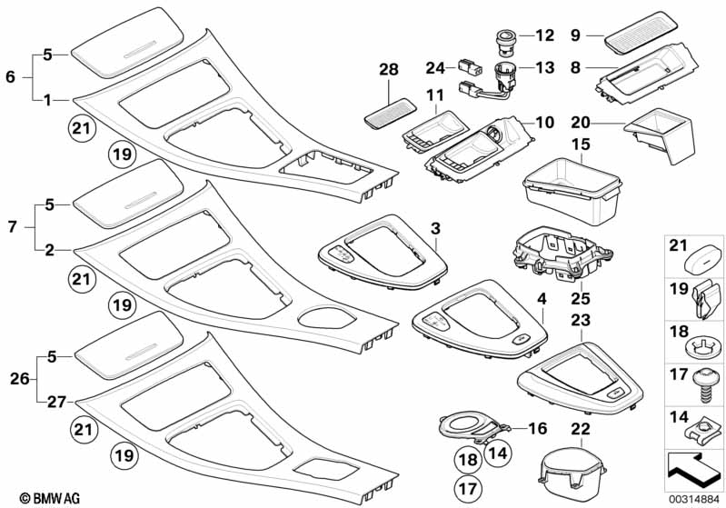 Genuine BMW 51169198283 E92 E90 Oddments Tray (Inc. 335xi, 316d & 320i) | ML Performance UK Car Parts