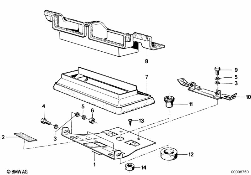 Air conditioning system mounting parts
