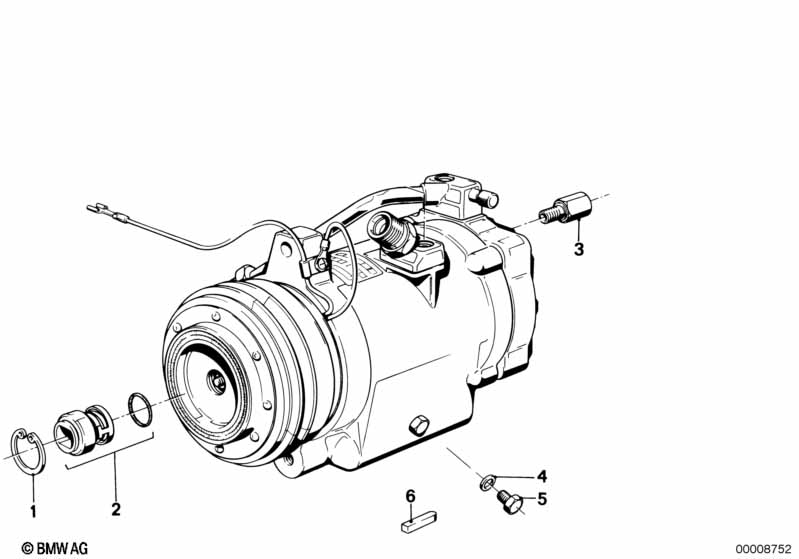 Climate compressor mounting parts