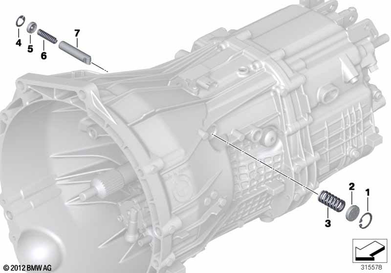 GS6-45BZ Shift mechanism components