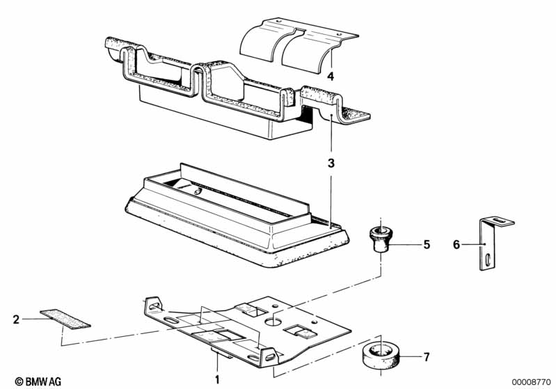 Air conditioning system mounting parts