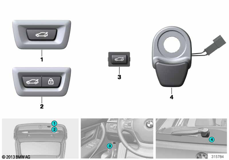 Switch for trunk-Centerlock