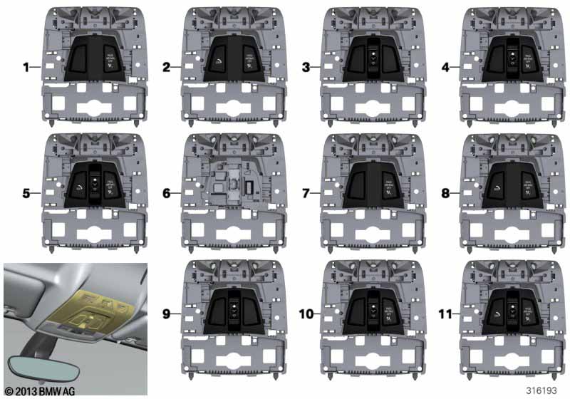 Genuine BMW 61316999332 Headliner Control Module (Inc. i3 94Ah Rex, i3s 94Ah Rex & i3 60Ah Rex) | ML Performance UK Car Parts