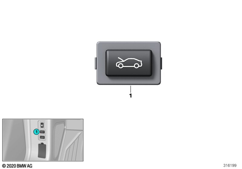 Switch for hood release