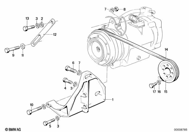 Air cond.compressor-supporting bracket