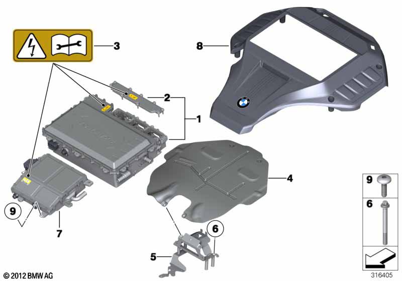 Genuine BMW 12367591648 E72 Cover For Power Electronic Converter (Inc. Hybrid X6) | ML Performance UK Car Parts