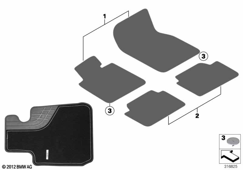 Floormats, textile 'Luxury'
