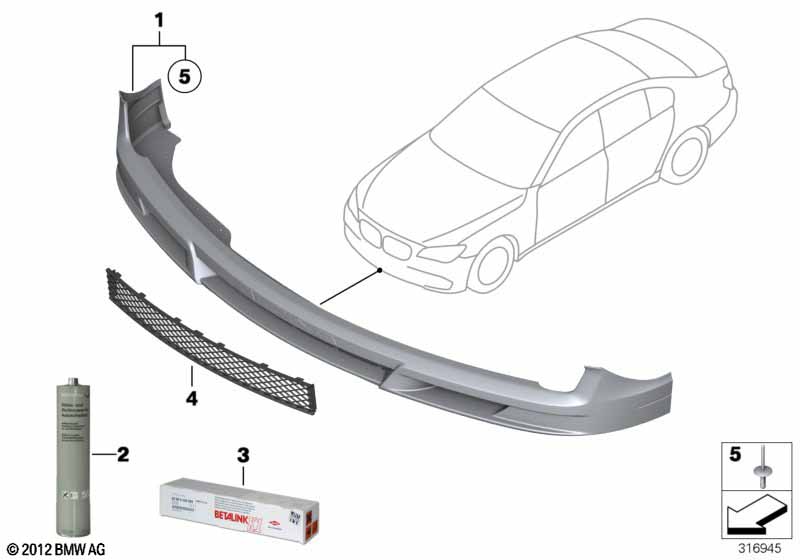 Genuine BMW 51117980115 Primed Front Spoiler (Inc. Alpina B7, Alpina B7LX & Alpina B7L) | ML Performance EU Car Parts