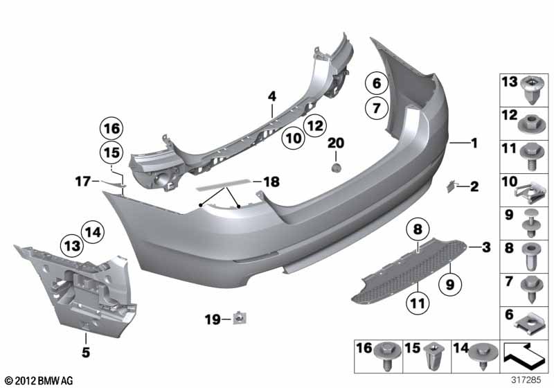 Genuine BMW 51127240133 F10 Cover, Tow Fitting, Rear, Primed (Inc. 535iX) | ML Performance UK Car Parts