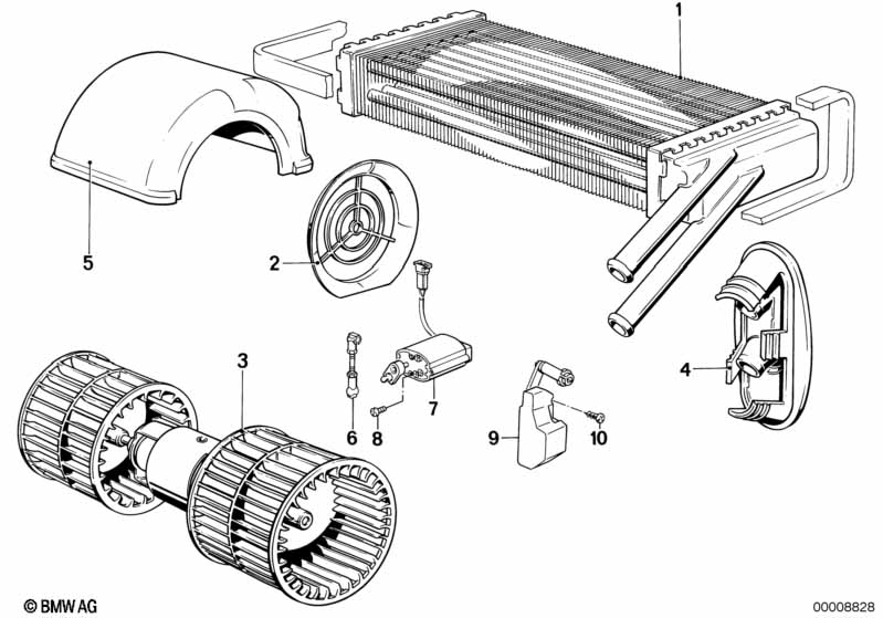 Heater radiator/blower