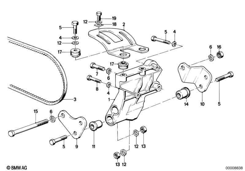 Genuine BMW 64521268537 E30 E28 Carrier KLIMAKOMPRESSOR (Inc. 316) | ML Performance UK Car Parts