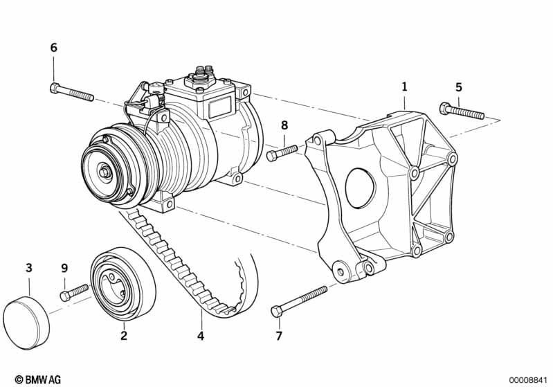 Air cond.compressor-supporting bracket