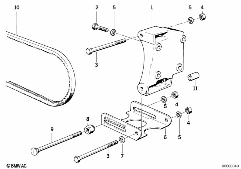 Air cond.compressor-supporting bracket