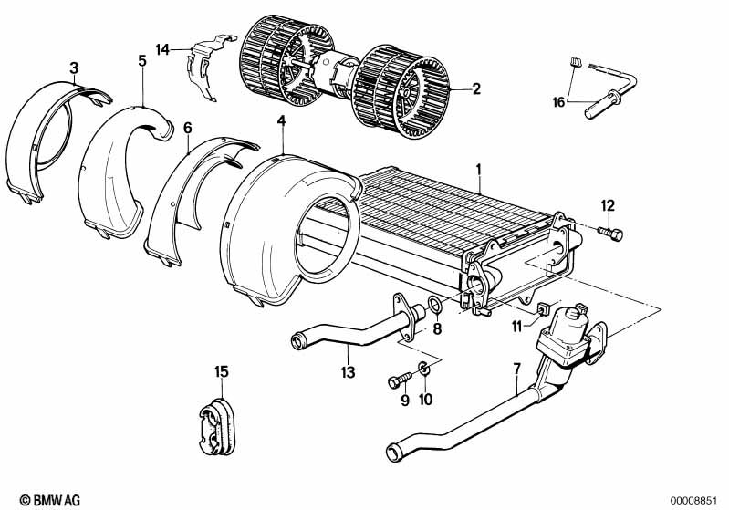 Heater radiator/blower